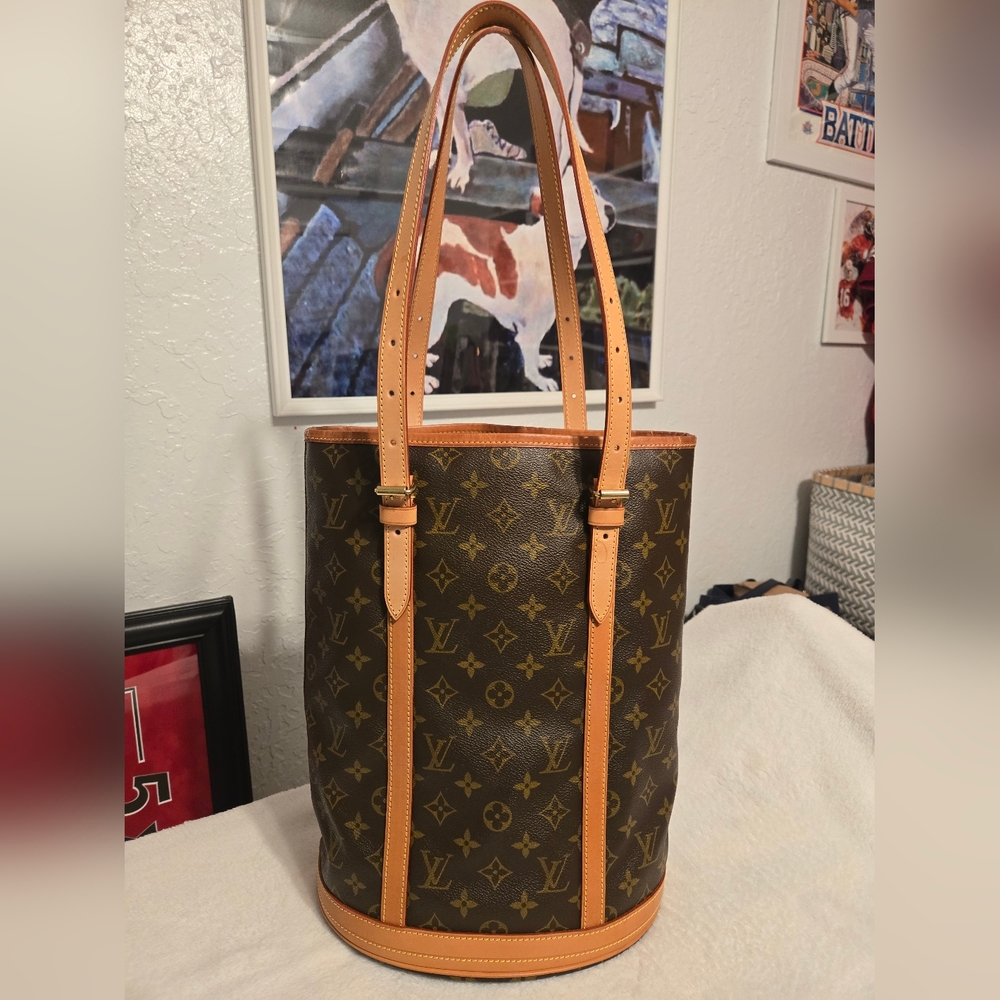 Louis Vuitton Monogram Bucket  Bag/Tote GM Vintage
